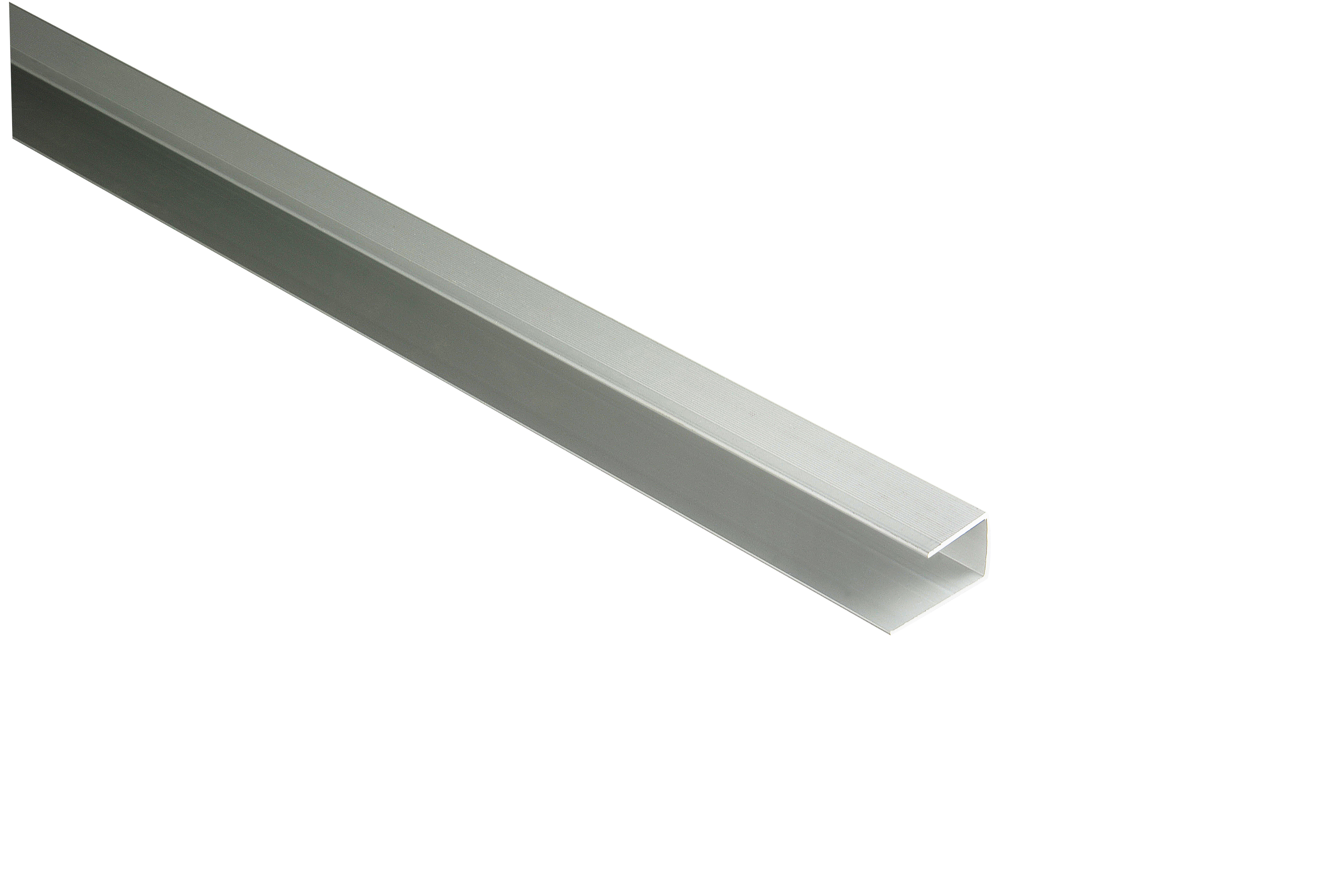Kovalex Aluminium-Einfassprofil (U-Profil) für 20 mm Dielen - Farbe: Alu-Silber