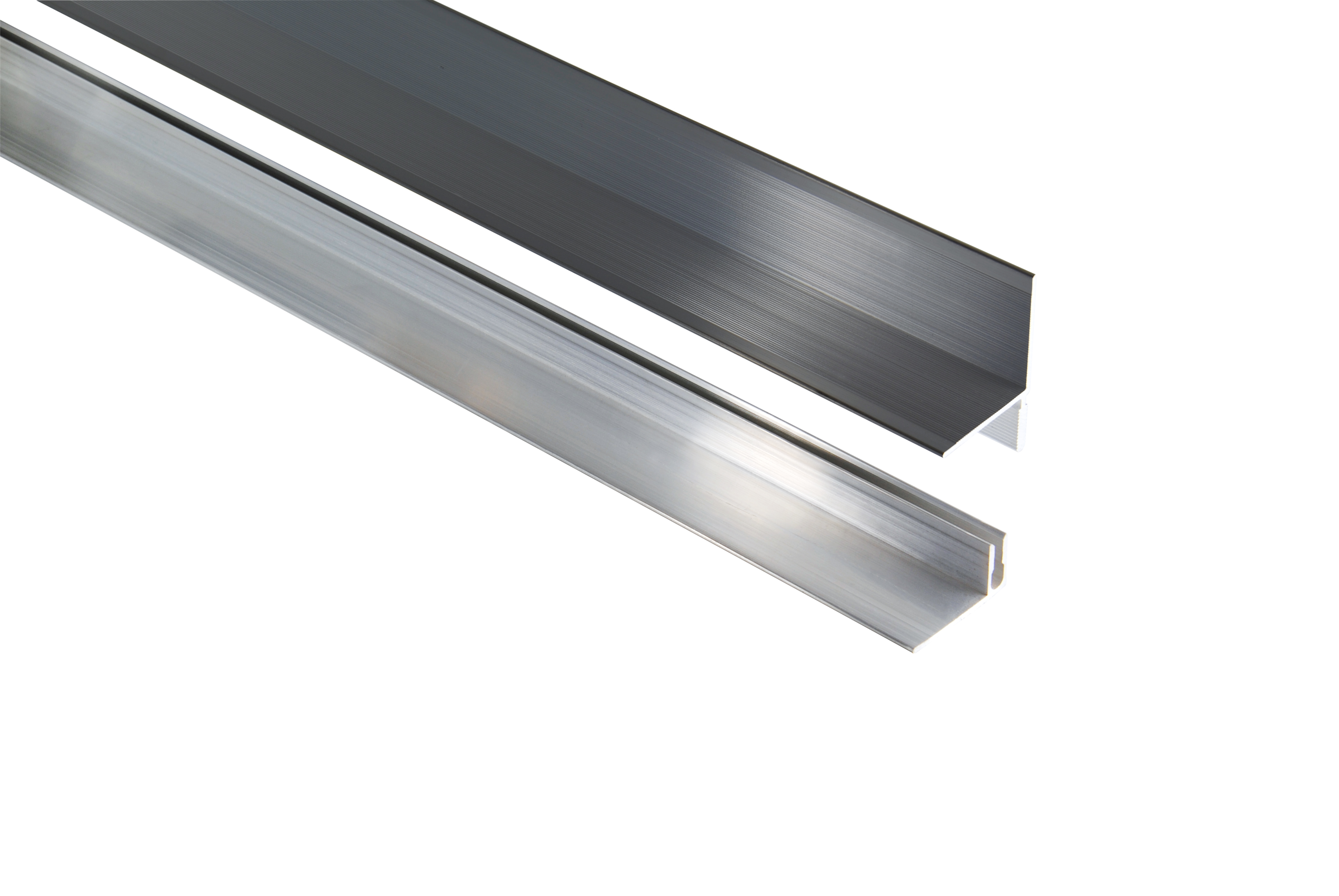 Kovalex Aluminium Wandabschluss mit Befestigungsprofil - Farbe: Anthrazit - Abmessung: 40x60x2.500 mm
