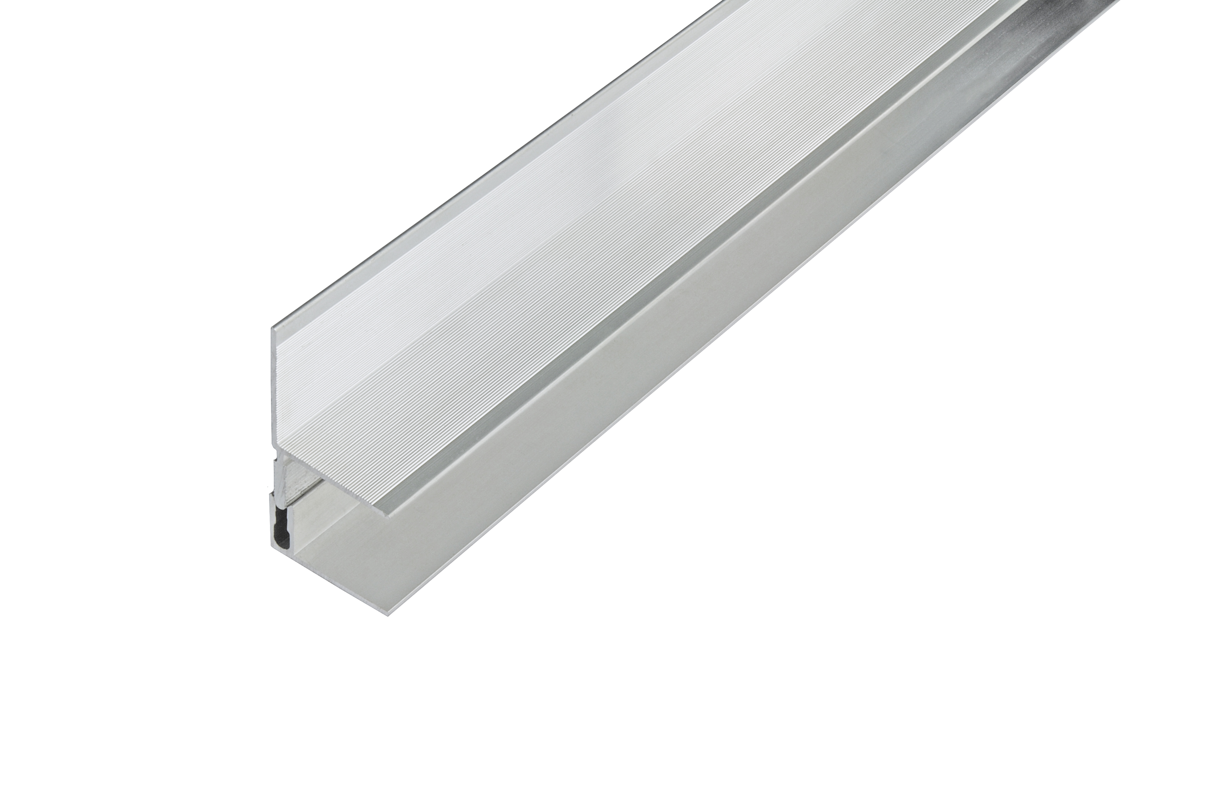 Kovalex Aluminium Wandabschluss mit Befestigungsprofil - Farbe: Alu-Silber - Abmessung: 40x60x2.500 mm