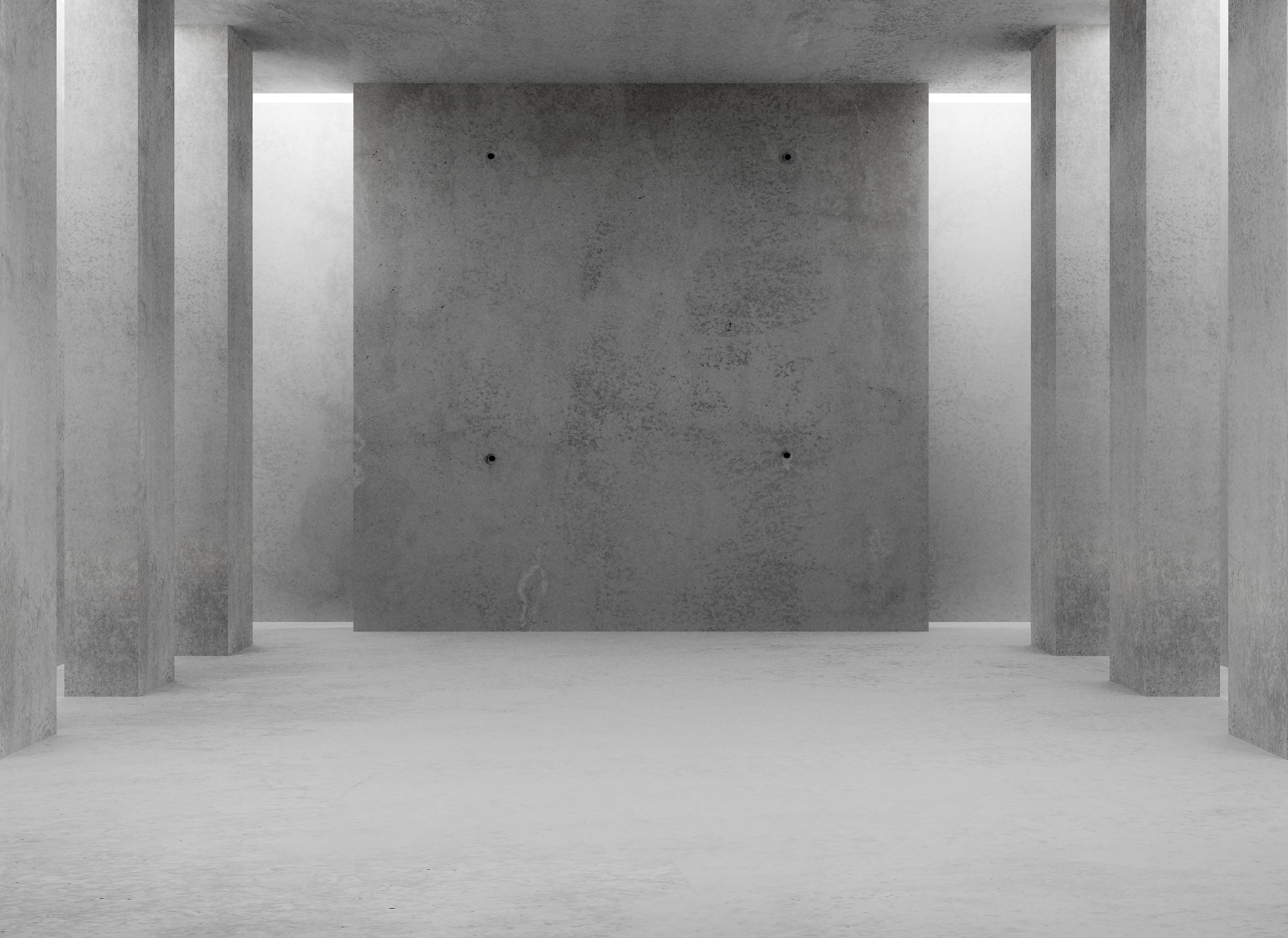 FOTOTAPETE GreyCoridor für SCHLAFZIMMER 3,50 m x 2,55 m (8,93 m²)